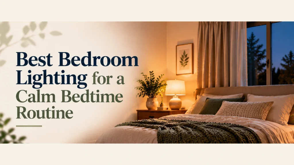 Warm layered bedroom lighting for a calm bedtime routine